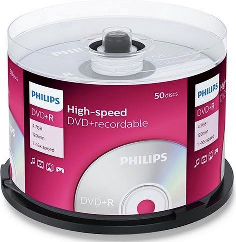 Philips DVD+R 4.7GB - 16x - Spindle - 50 Stuks