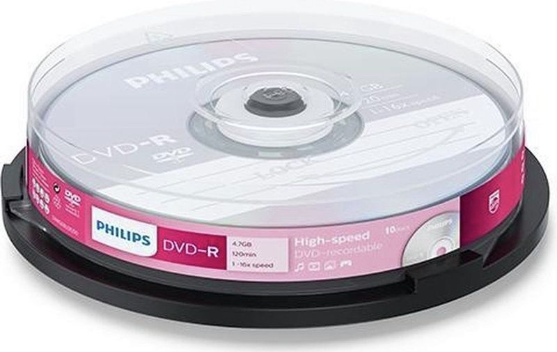 Philips - DVD-R - 4.7 GB - 10 stuks - High-speed 1-16x