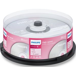 Philips - DM4S6B25F - DVD-R - 4,7GB - Speed 16x - Spindle - 25 stuks