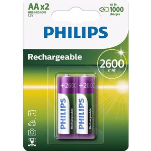 Philips Multi Life NiMH-batterij AA Mignon 2600 mAh set van 2