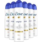Dove Original Anti-transpirant Spray Vrouw - 6 x 150 ml - Voordeelverpakking