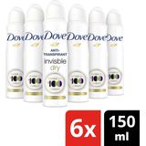 Dove Invisible Dry Anti-Transpirant Deodorant Spray - 6 x 150 ml - Voordeelverpakking