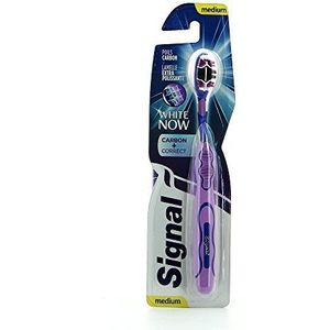 Signal Wit Nu Rechts Carbon Medium Tandenborstel (Willekeurige Kleuren)