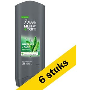 Dove Men+ Care douchegel Shower Mineral&Sage  (6x 250 ml)