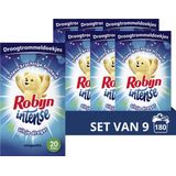 Robijn Intense Morgenfris Droogtrommeldoekjes, voor een zachte en frisse was - 9 x 20 stuks - Voordeelverpakking