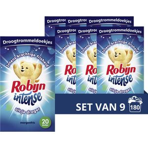 9x Robijn Droogtrommeldoekjes Intense 20 stuks