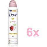 Dove Go Fresh Granaatappel Deodorant Spray- Deodorant - 6 x 150 ml - Voordeelverpakking