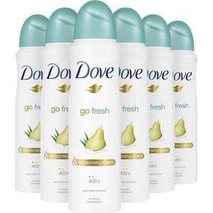 DOVE Deodorant Spray ANTIPERSPIRANT Pear and Aloe Vera [6 x 150 ml]