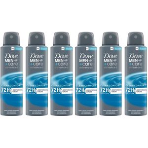 Dove Men+Care Deodorantspray Clean Comfort - 6 x 150 ml - Voordeelverpakking