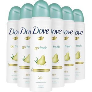 Dove Go Fresh Pear & Aloë Vera Anti-transpirant Deodorant - 6 x 150ml - Voordeelverpakking
