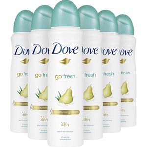 Dove Go Fresh Pear & Aloe Vera Anti-Transpirant Deodorant Spray - 6 x 150 ml - Voordeelverpakking