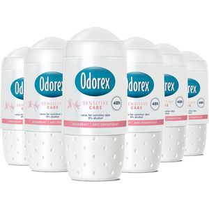 Odorex Sensitive Care Anti-Transpirant Deodorant Roller - 6x 50ml - Voordeelverpakking