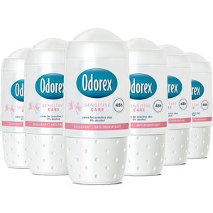 Odorex Sensitive Care Anti-Transpirant Deodorant Roller - 6x 50ml - Voordeelverpakking