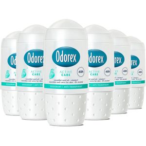 Odorex Active Care Anti-Transpirant Deodorant Roller - 6x 50ml - Voordeelverpakking