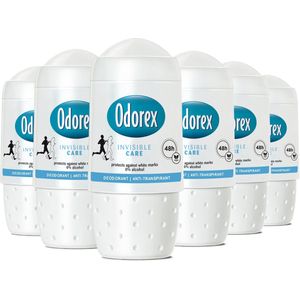 Odorex Invisible Care Anti-Transpirant Deodorant Roller - 6x 50ml - Voordeelverpakking