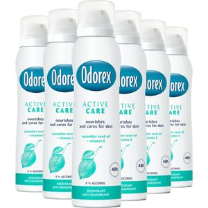 Odorex Active Care Anti-Transpirant Deodorant Spray - 6x 150ml - Voordeelverpakking