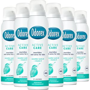Odorex Active Care Anti-Transpirant Deodorant Spray - 6x 150ml - Voordeelverpakking