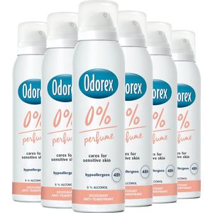 6x Odorex Deodorant Spray 0% 150 ml