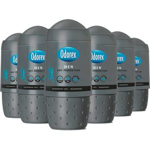 Odorex For Men Dry Protection Anti-Transpirant Deodorant Roller - 6x 50ml - Voordeelverpakking