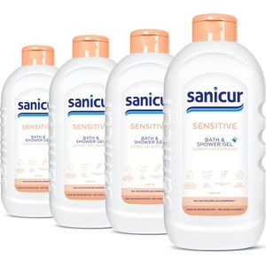 Sanicur Sensitive Bad en Douchegel - 4x 1000ml - Voordeelverpakking