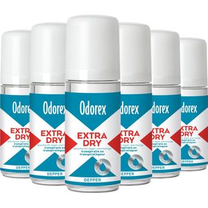 Odorex Extra Dry Anti-Transpirant Depper - 6x 50ml - Voordeelverpakking