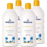 4x Melkmeisje Bad en Douche Creme Zonnebloem en Melk 2000 ml