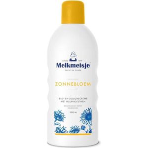 4x Melkmeisje Bad en Douche Creme Zonnebloem en Melk 1000 ml