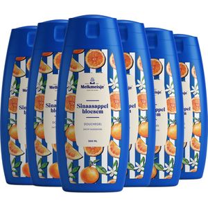 Melkmeisje - Douchegel - Sinaasappel - 6x 300 ml - Natuurlijke Ingrediënten