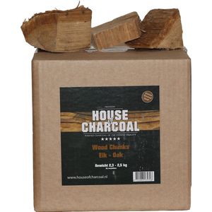 Rookhout chunks Eik - Oak chunks smoking wood - 2,5 kg