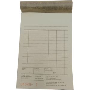 Djois Atlanta kassablok - houthoudend - 142x100 mm - NL tekst - 50x2 vel - carbon - pak 5 stuks