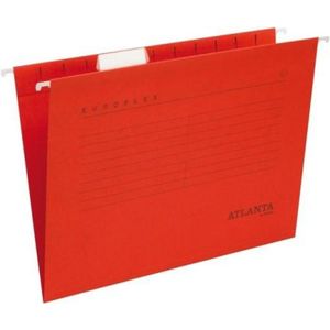 Atlanta Euroflex verticale hangmap A4 - 330 mm met V-bodem rood (25 stuks)