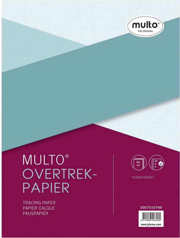 Multo kalkpapier A4 65 g/m² 50 vellen (23 gaten)