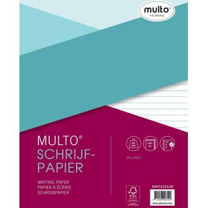 Multo 23-rings schrijfpapier van 100 vel | gelijnd