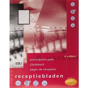 RECEPTIE BLADEN MULTO A4 23RINGS 50VEL 6VAKKEN 140GRAM