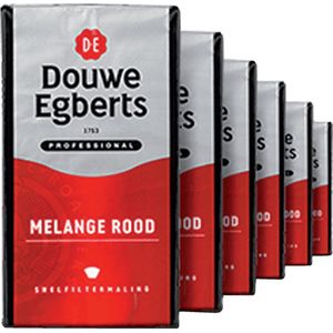 Koffie Douwe Egberts Snelfiltermaling Melange Rood 500gr