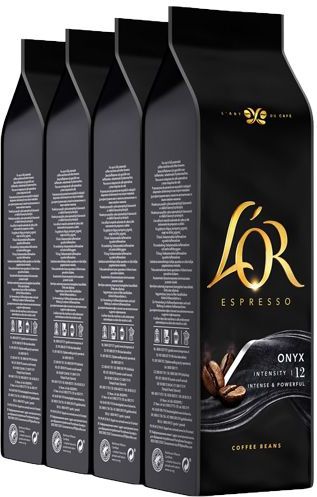 L'OR Espresso Onyx Koffiebonen - Intensiteit 12/12 - 4 x 500 gram