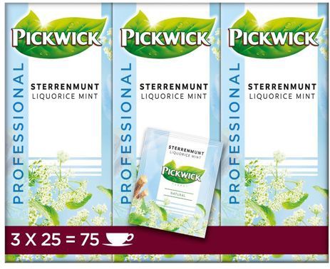 Thee Pickwick sterrenmunt 25x2gr met envelop | 3 stuks