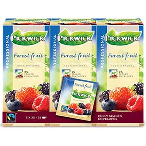 Thee pickwick fair trade forest fruit 25x1.5gr | Omdoos a 3 pak x 25 stuk | 3 stuks