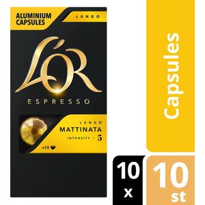 L'Or espresso café - 100 lungo mattinata intensiteit 5 capsules - compatibel met Nespresso®* (pak van 10 x 10)
