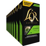 L'OR Lungo Elegante Koffiecups - Intensiteit 6/12 - 10 x 10 capsules