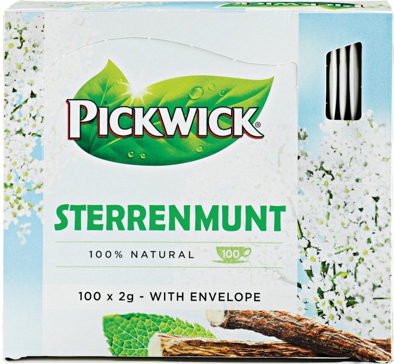 Thee pickwick sterrenmunt 100x2gr met envelop | Pak a 100 stuk
