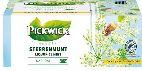 Thee Pickwick sterrenmunt 100x2gr met envelop | 6 stuks