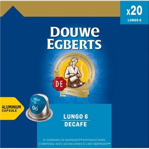 Douwe Egberts - Lungo Decaf - Koffiecapsules - 20 Stuks