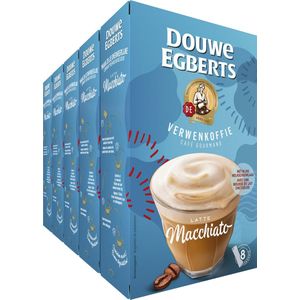 Douwe Egberts Verwenkoffie Latte Macchiato Oploskoffie - 5 x 8 zakjes