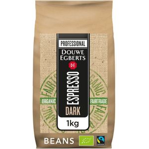 Douwe Egberts Espresso Bonen Dark Roast Biologisch en Fairtrade 1000g