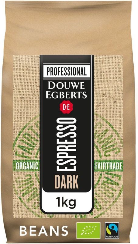 Douwe Egberts Espresso Bonen Dark Roast Biologisch en Fairtrade 1000g