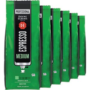Koffie Douwe Egberts espresso bonen medium roast 1kg | 6 stuks