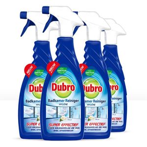 Dubro Badkamerreinger Spray - 4 Stuks - Voordeelverpakking