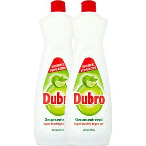 Dubro Handafwas Limoen 900ml - 2 Stuks - Voordeelverpakking