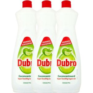 Dubro Handafwas Limoen 900ml - 3 Stuks - Voordeelverpakking